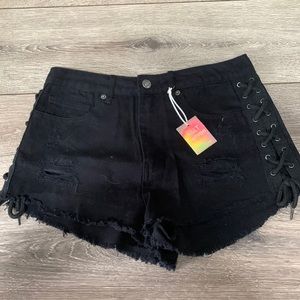 Forever 21 black jean shorts